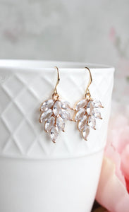 A Pocket of Posies - Glass Leaf Earrings