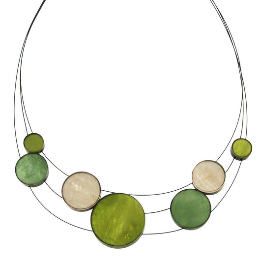 Origin Jewelry - N-3strd Resin Disc Necklace 4961-33