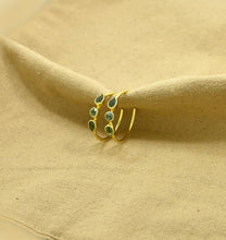 Load image into Gallery viewer, Schmuckoo Berlin - Spun of Gold Earrings - Green Tourmaline