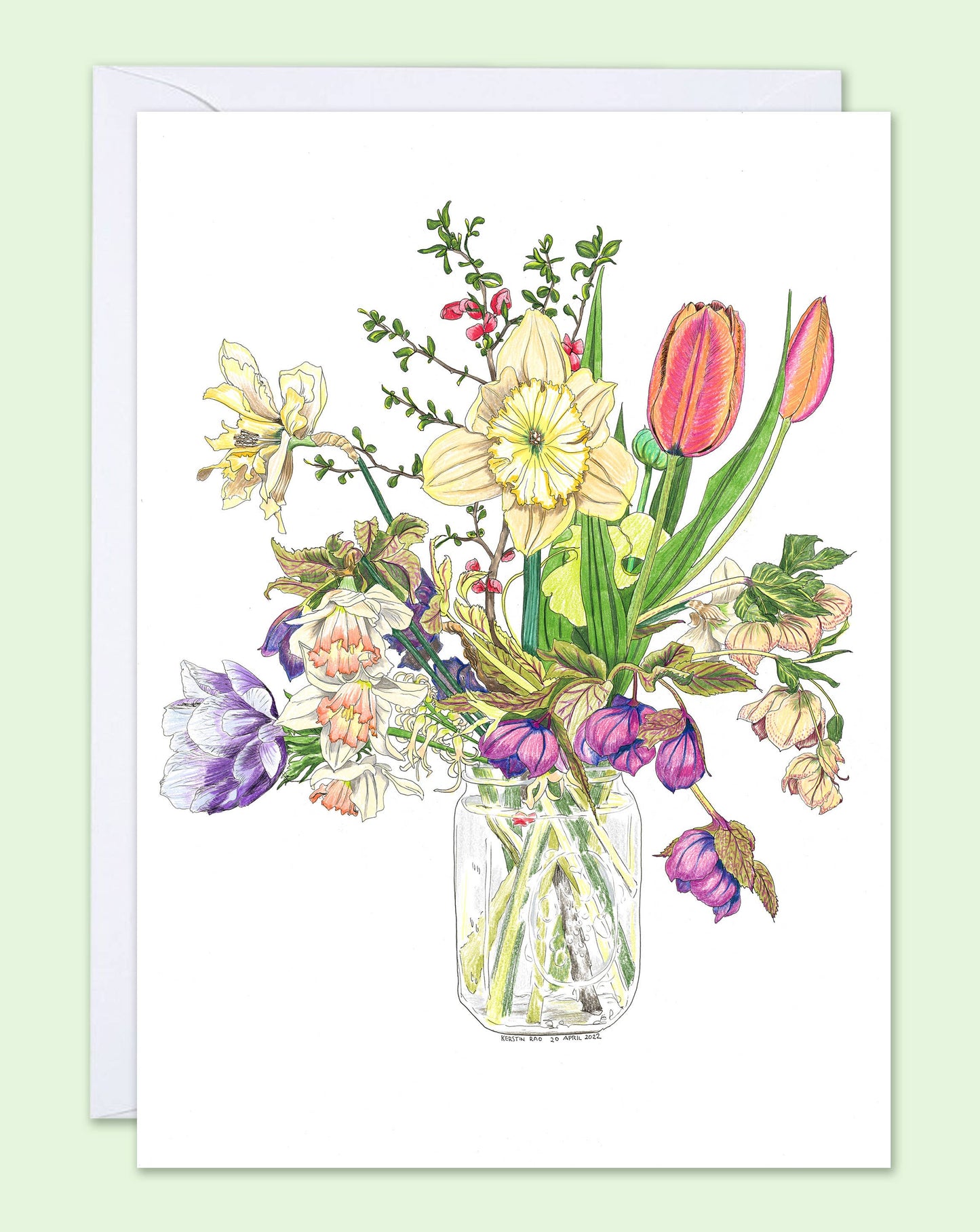 Vivid Cottage - First of Spring - card