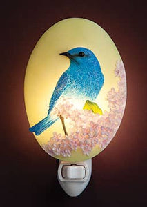 Ibis and Orchid Design - Indigo Bunting Night Light (minimum of 2 Per Design)