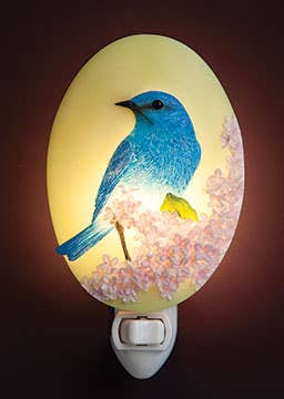 Ibis and Orchid Design - Indigo Bunting Night Light (minimum of 2 Per Design)