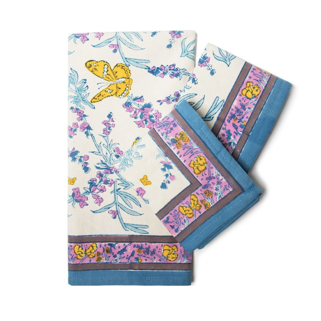 Papillon Blue Tea Towel