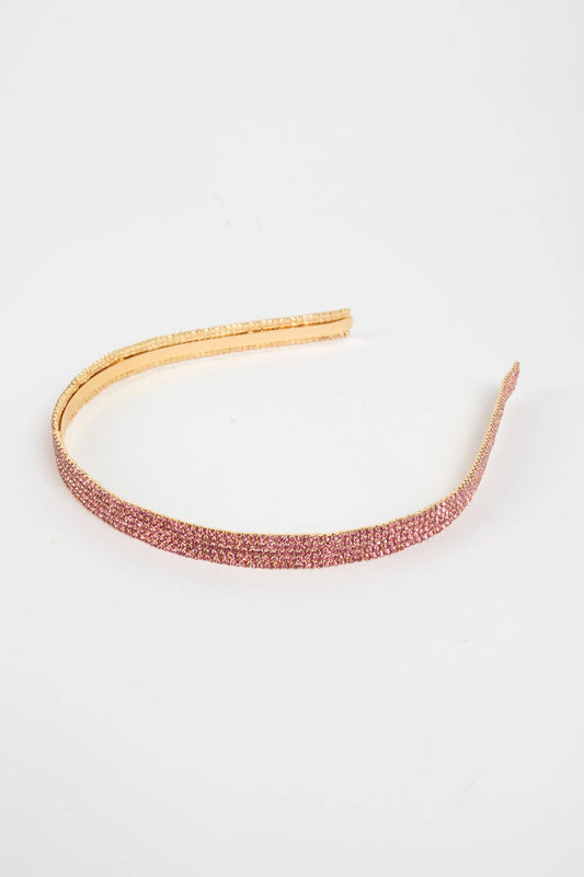 Violet & Brooks - Brooke Crystal Headband: Pink