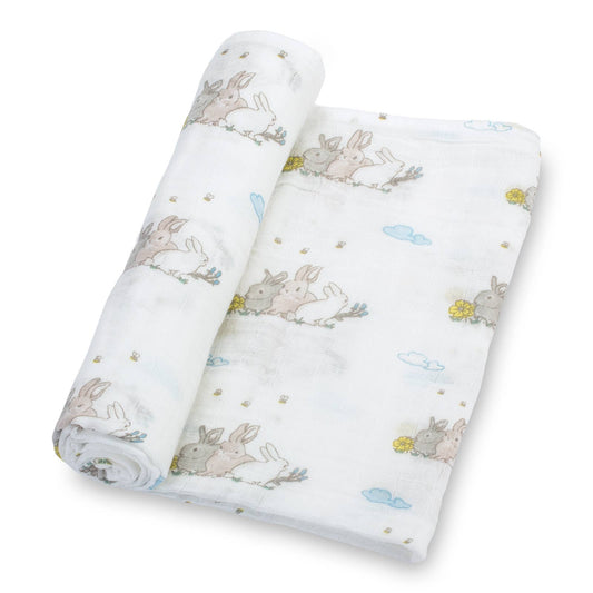 LollyBanks - SomeBunny Loves You Baby Easter Swaddle Blanket