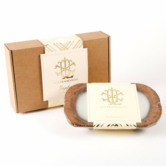 LUX FRAGRANCES - Grapefruit 3 wick dough bowl Gift Boxed Candle
