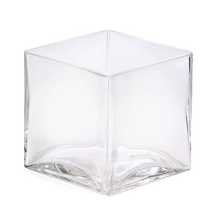 Willow Group - Square Clear Glass Vase