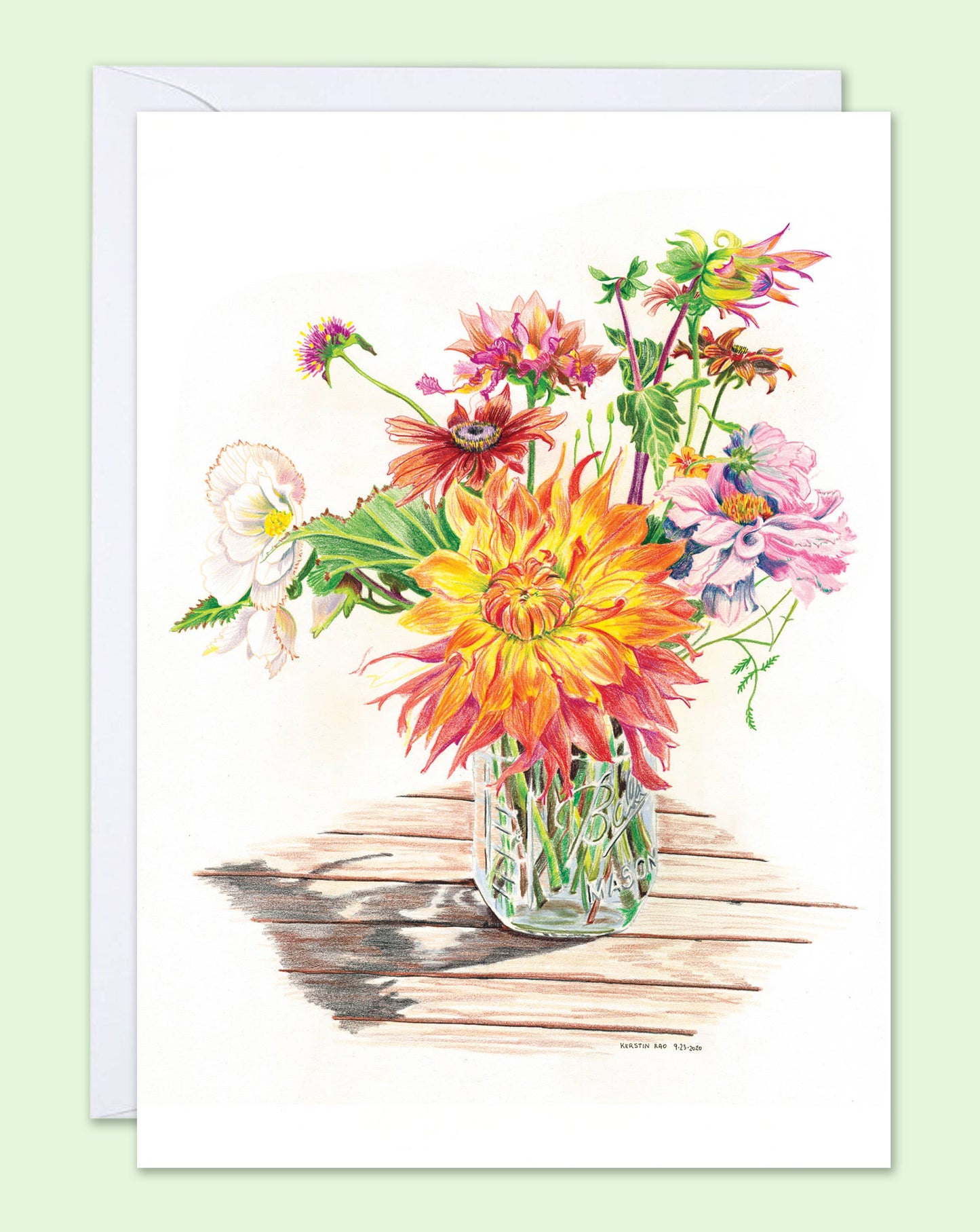 Vivid Cottage - Dahlia Delight - card