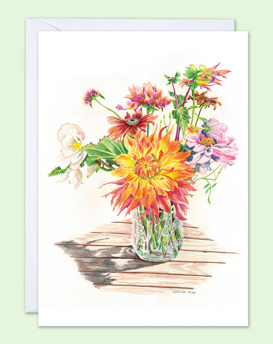 Vivid Cottage - Dahlia Delight - card