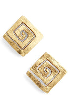 Load image into Gallery viewer, KARINE SULTAN - Square Spiral Stud: Gold