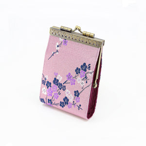 Cathayana - Mauve Cherry Blossom Brocade Credit Card Holder
