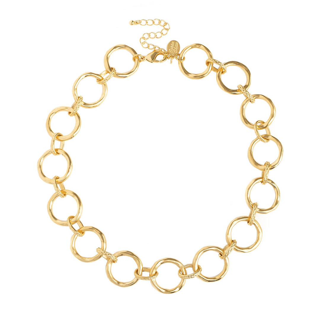 Susan Shaw - Gold Round Chain Necklace