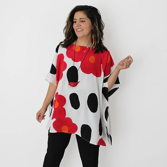 Sylca Designs - Pink Poppies Blouse