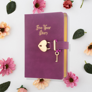 5 Minute Journal with Lock (Mauve)