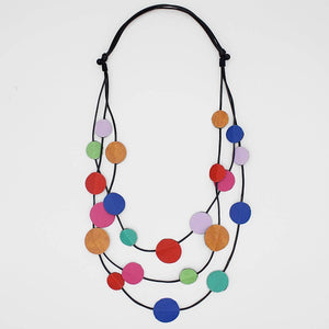 Sylca Designs - Paris Multicolor Leather Necklace