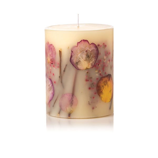 Rosy Rings Apricot Rose Pillar Candle