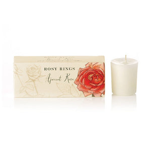 Rosy Rings Apricot Rose Votive Candle (Box of 3)