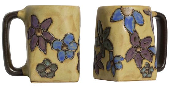Galleyware - Mara Stoneware Flowers Square Mug