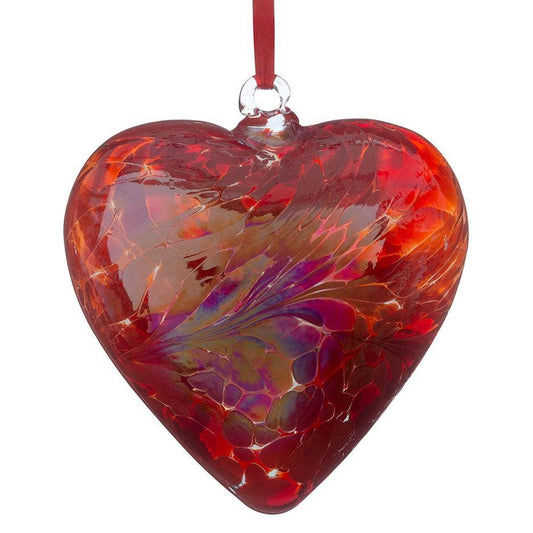 Sienna Glass - 8cm Friendship Heart - Red