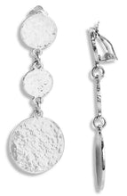 Load image into Gallery viewer, KARINE SULTAN - Coin drop clip on earring: Silver