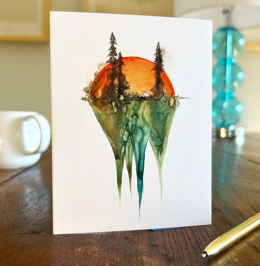 Melissa Moss Art - sun-kissed - Greeting Card