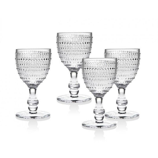 Godinger - Lumina Clear Goblet, Set of 4: Non Leaded Crystal