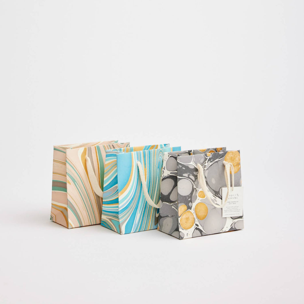 Paper Mirchi - Hand Marbled Gift Bags (Small) - Luxe