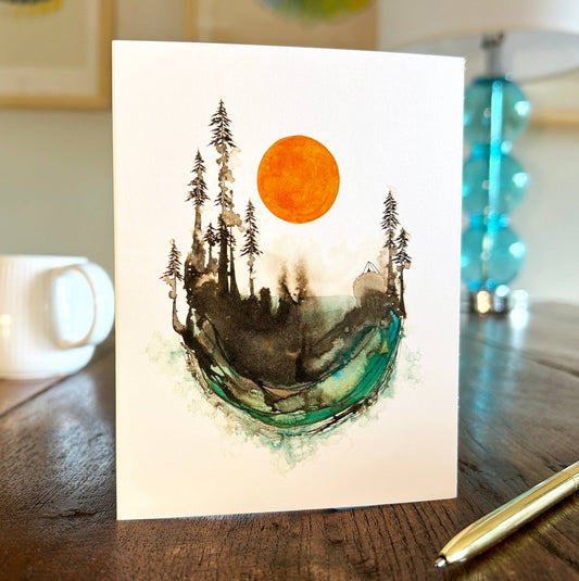 Melissa Moss Art - cheering up - Greeting Card