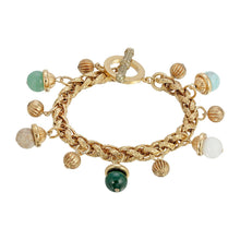 Load image into Gallery viewer, 1928 Jewelry - 1928 Jewelry Semi Precious Gemstones Toggle Bracelet