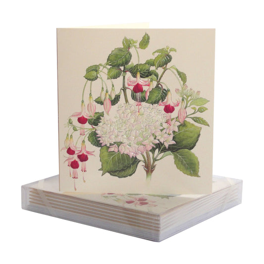 Fuchsia Hydrangea Group Blank Card
