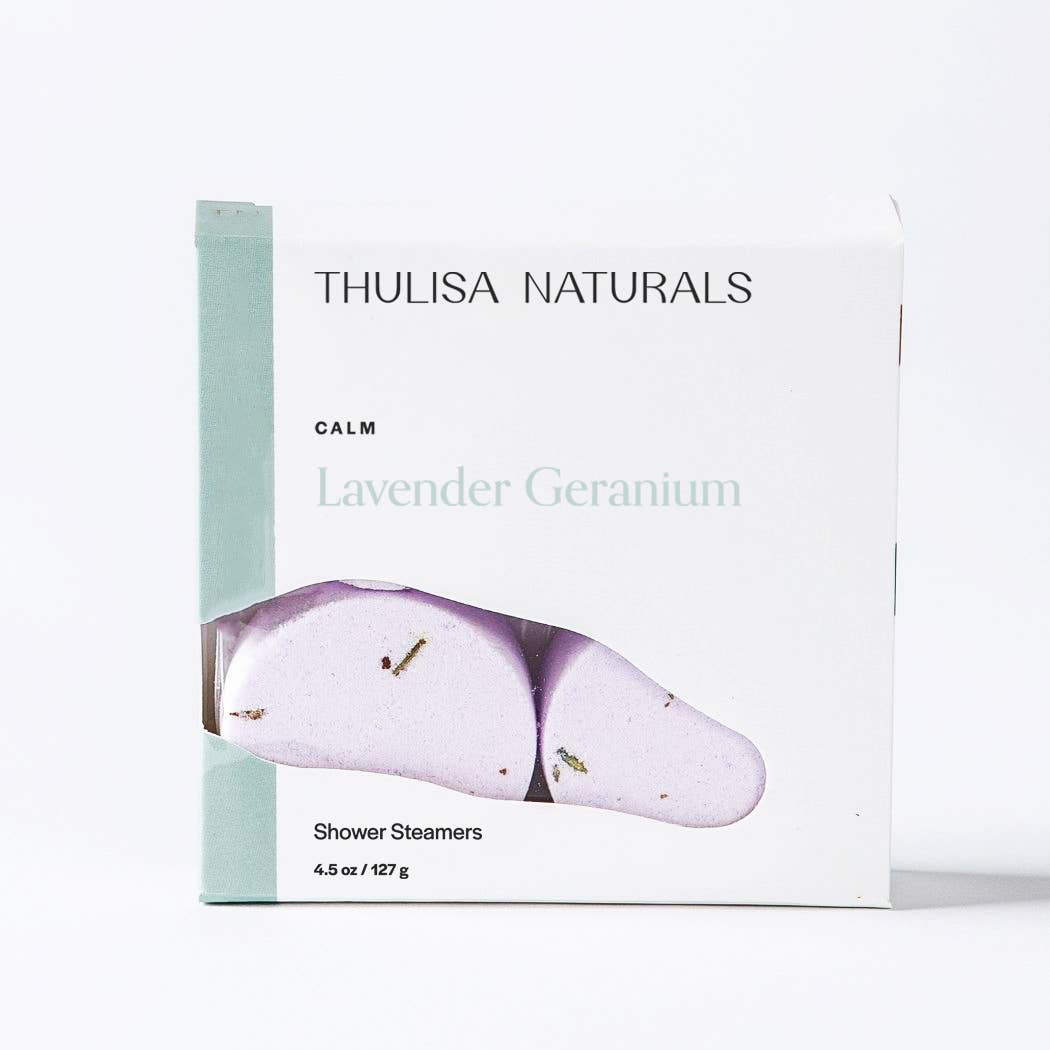 Thulisa Naturals | Bath + Body - Shower Steamers- Lavender-Geranium