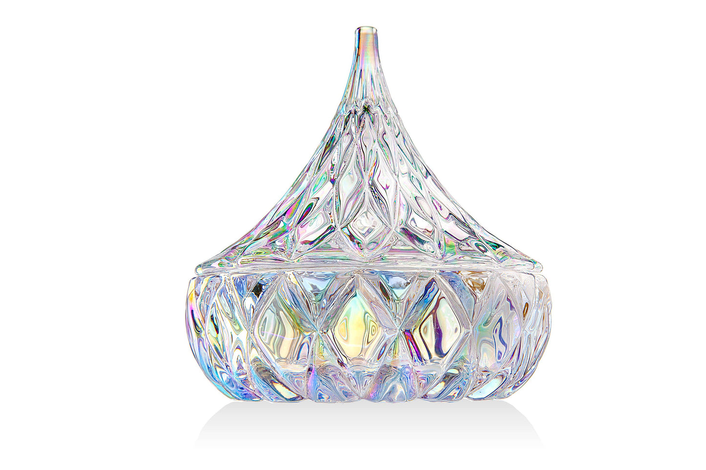 Godinger - Hershey's KISSES Iridescent Candy Dish - Holiday - Giftable: Non Leaded Crystal