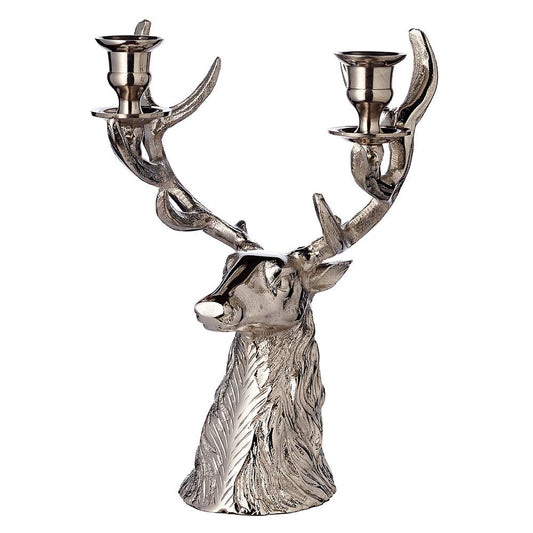 EDZARD - Kerzenleuchter Kerzenhalter Hirsch Geweih Höhe 33 cm