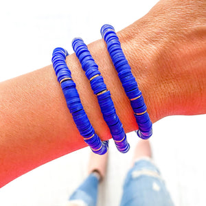 Savvy Bling - Blue Heishi Bracelet