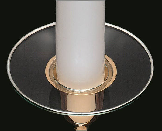 Biedermann & Sons - M100S : Glass Bobeche With Silver Rim -Box of 12