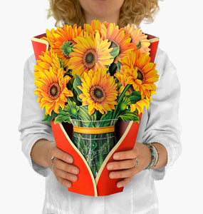 Sunflowers (8 Pop-up Greeting Cards)