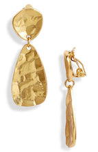 Load image into Gallery viewer, KARINE SULTAN - Crinkled drop earrings: Gold