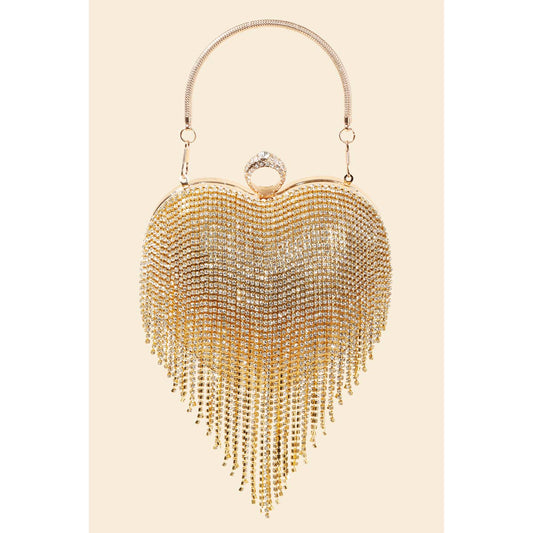Anarchy Street - Rhinestone Fringe Heart Bag: G
