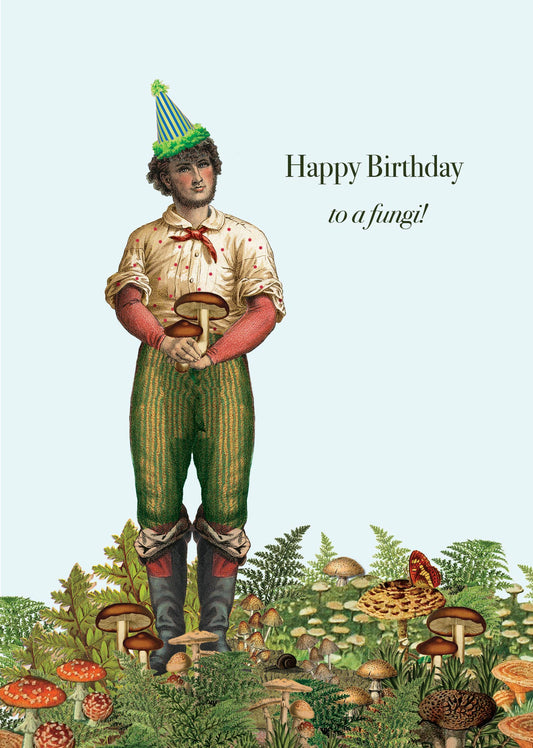P. Flynn Design / Phun House - Happy Birthday to a fungi! 5x7 Greeting card