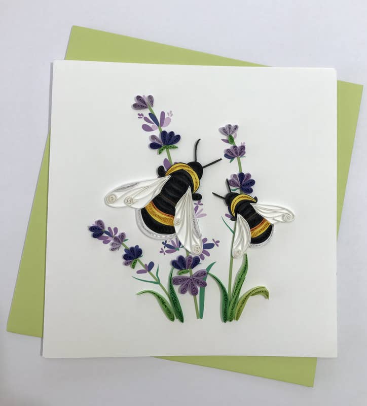 Poppin Cards and Gifts - Bumble Bees Quilled Card