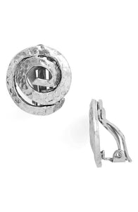 KARINE SULTAN - Swirl clip on earring: Silver