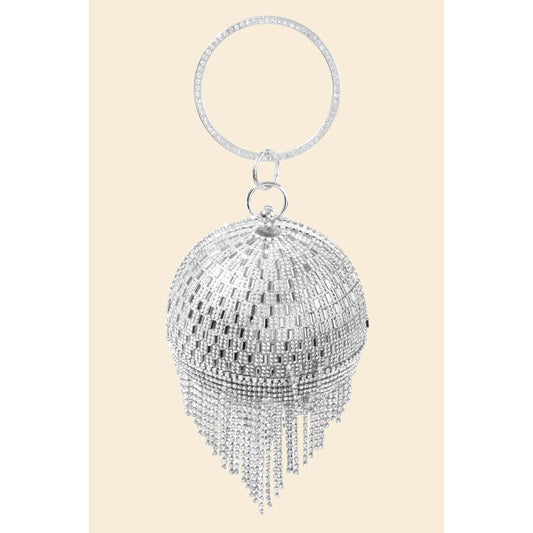 Anarchy Street - Rhinestone Fringe Ball Bag: S