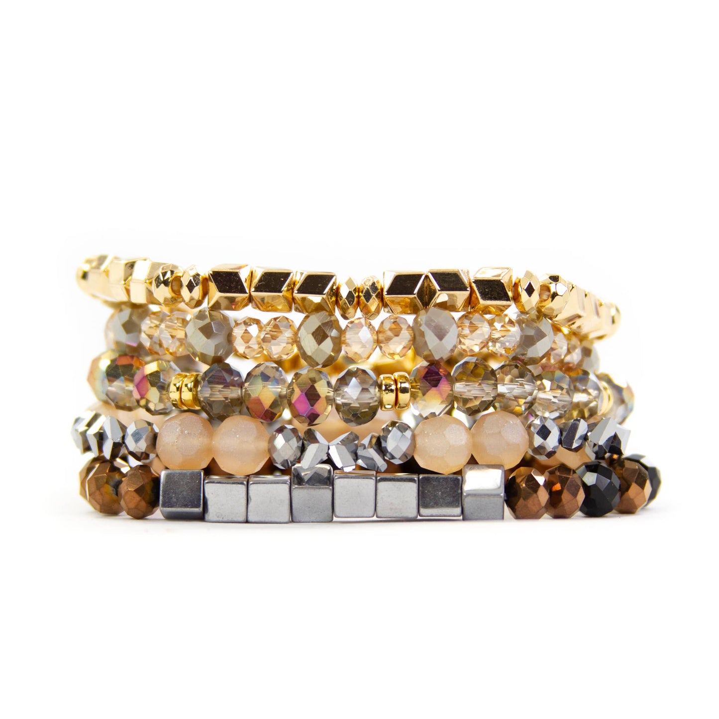 Savvy Bling - Mixed Metal Bracelet Stack