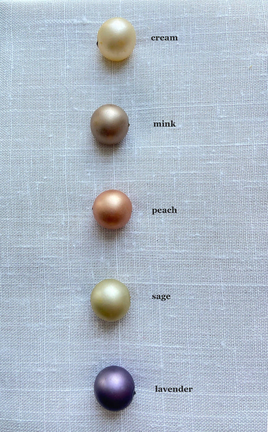 Lenora Dame - The Classic Bead Cap Bracelet - Matte Pearl Color Options: Cream