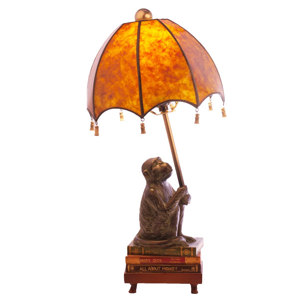 River of Goods - 21.75"H Maci Amber Monkey Table Lamp