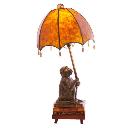 River of Goods - 21.75"H Maci Amber Monkey Table Lamp