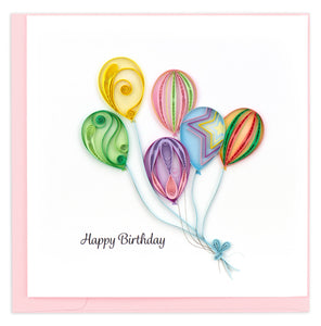 Quilling Card - Colorful Balloon Bunch