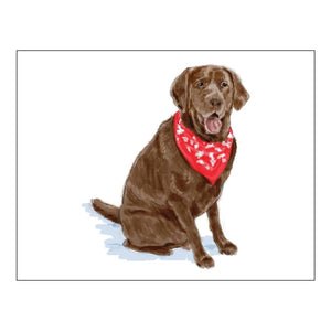 Donovan Designs - CHOCOLATE LAB FOLDOVER NOTE CARDS