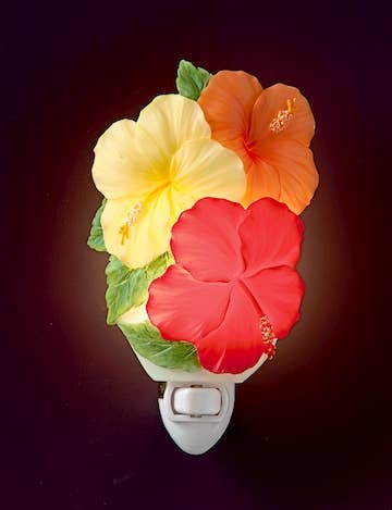 Ibis and Orchid Design - Hibiscus Trio Night Light (minimum of 2 Per Design)