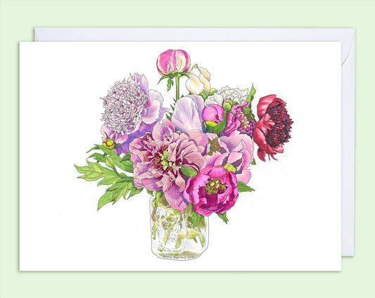 Vivid Cottage - Peak Peonies - card